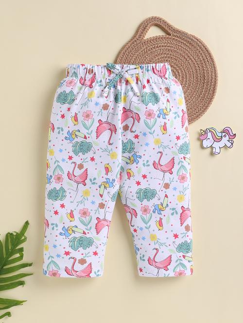 girls printed mid rise pyjama - 22034019 - Very Small Image - 1