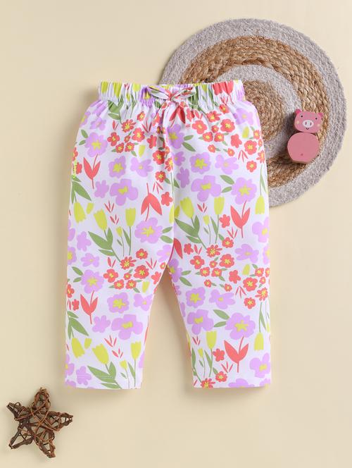 girls printed mid rise pyjama - 22034020 - Very Small Image - 1