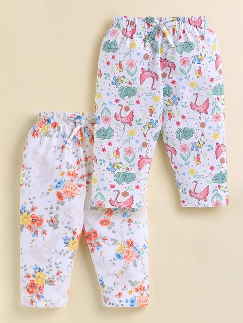 girls pack of 2 floral print mid rise pyjama - 22034558 - Very Small Image - 1