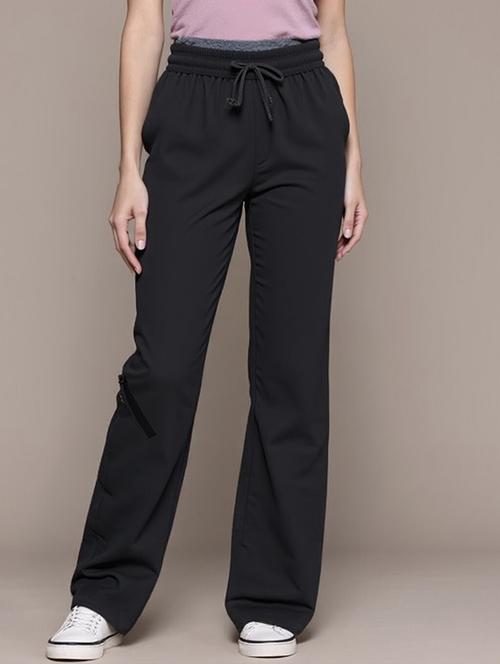 women solid mid rise parachute pants - 22035185 - Very Small Image - 1