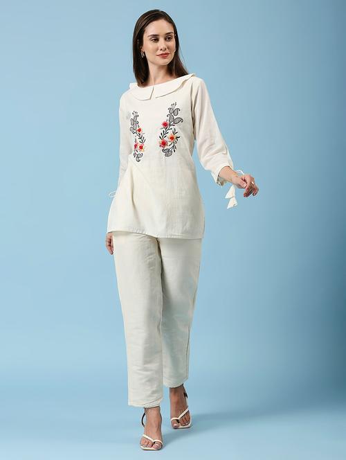 women embroidered three quarter sleeve ethnic top - 22035246 - Very Small Image - 1