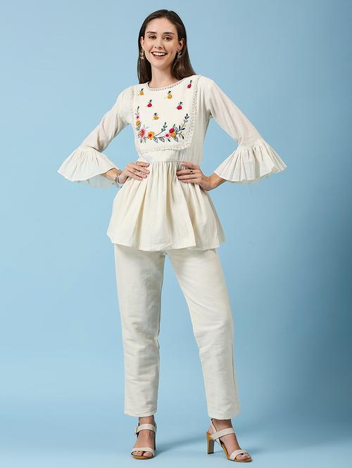 women embroidered bell sleeve ethnic top - 22035254 - Very Small Image - 1