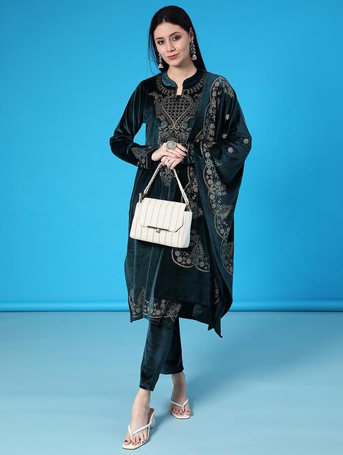 women self designed kurta pant with dupatta set - 22035793 - Very Small Image - 1