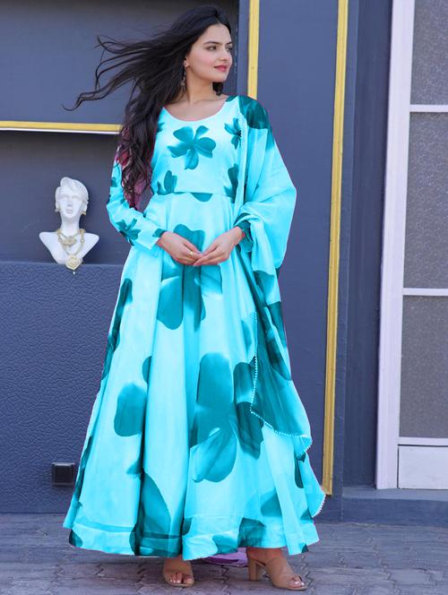 women floral printed long sleeve kurta dupatta set - 22036741 - Very Small Image - 1
