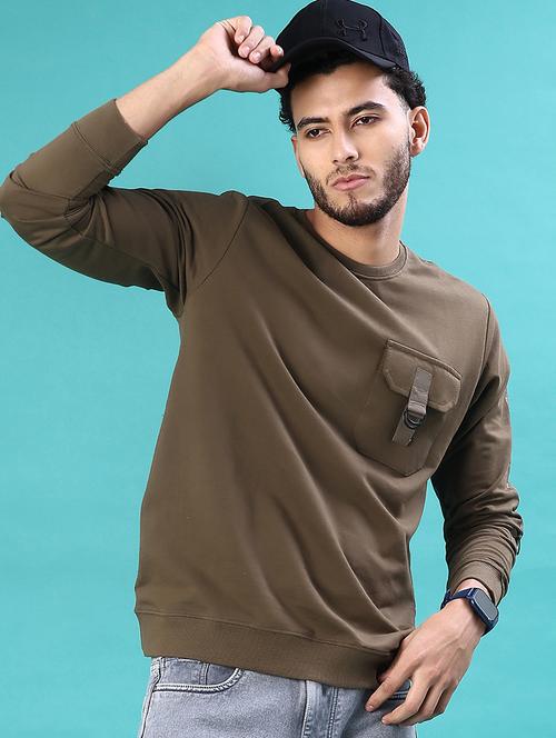 men solid long sleeve regular fit sweatshirt - 22037608 - Very Small Image - 1