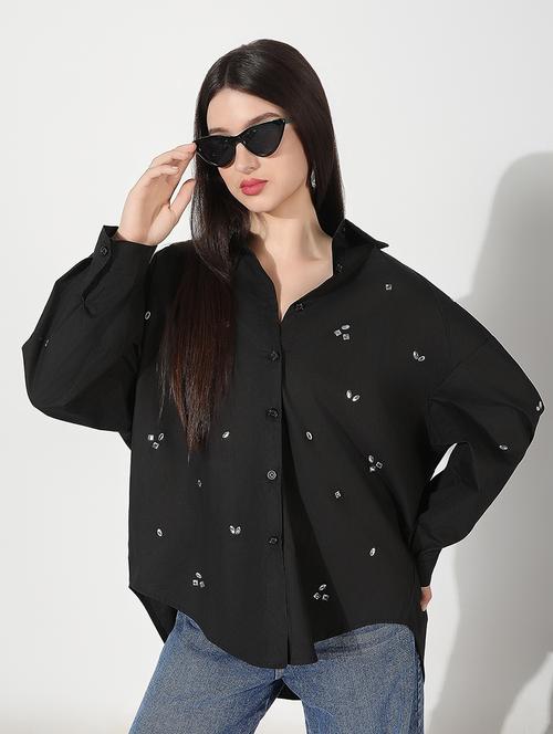 women emebllished collared long sleeve shirt - 22038263 - Very Small Image - 1
