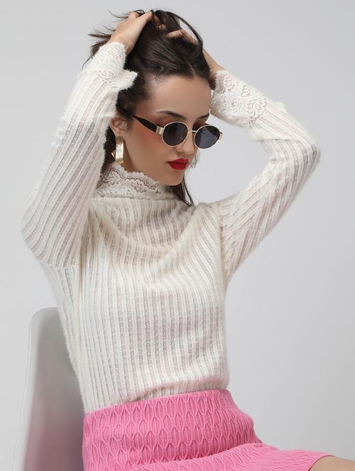 women white solid long sleeve top - 22038335 - Very Small Image - 1