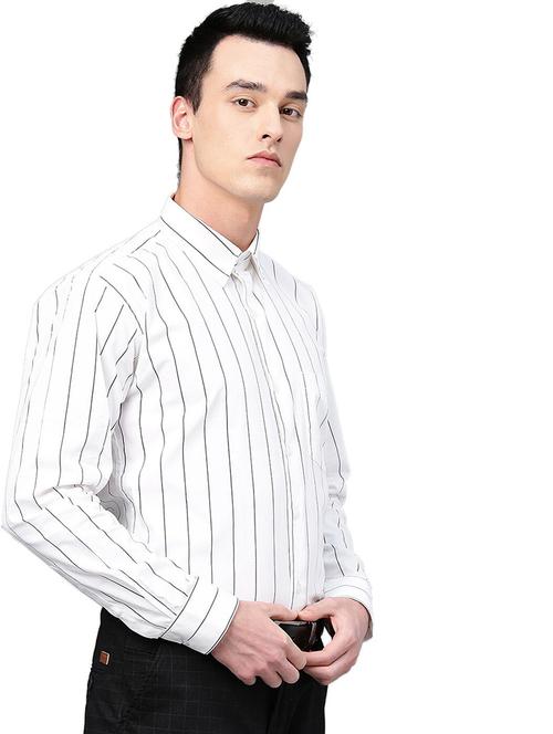 men striped collared long sleeve shirt - 22039030 - Very Small Image - 1