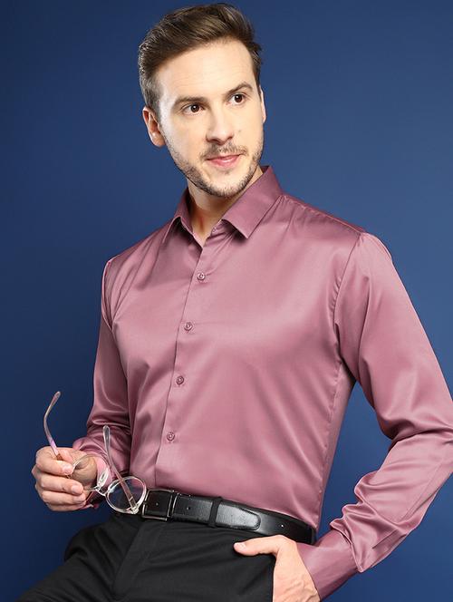 men solid collared long sleeve regular fit shirt - 22039190 - Very Small Image - 1