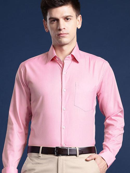 men solid collared long sleeve regular fit shirt - 22039295 - Very Small Image - 1