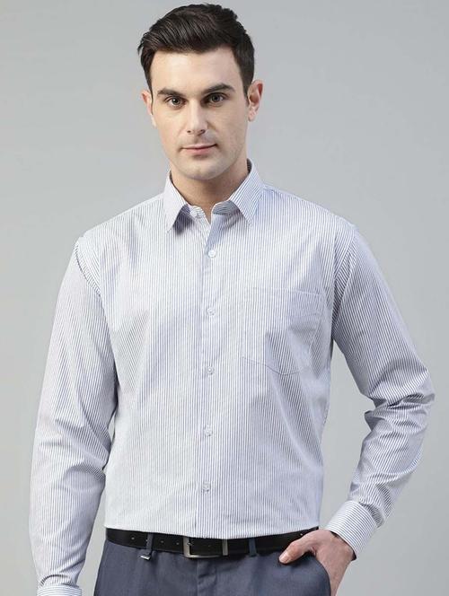 men striped collared long sleeve shirt - 22039507 - Very Small Image - 1