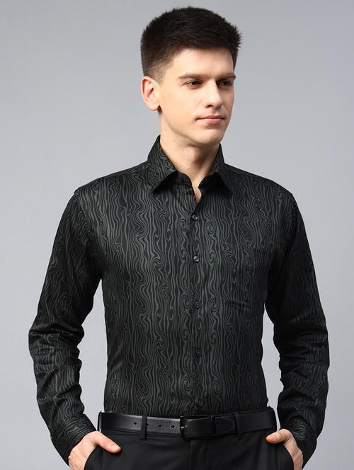 men printed collared long sleeve shirt - 22039531 - Very Small Image - 1