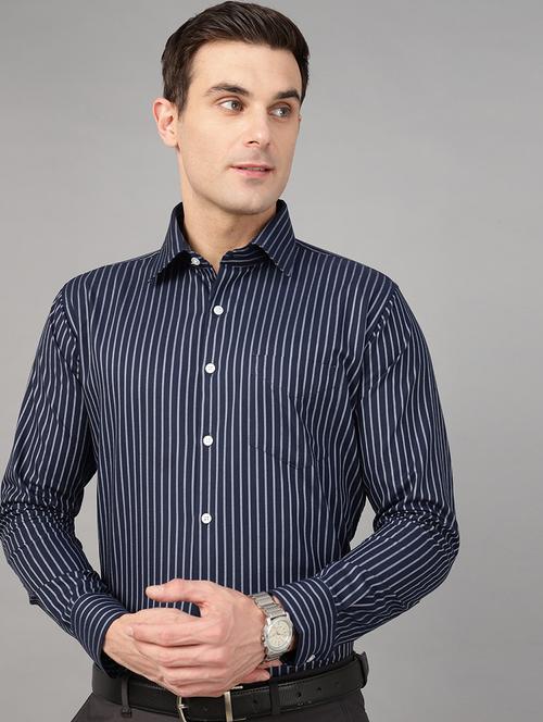 men striped collared long sleeve shirt - 22039629 - Very Small Image - 1