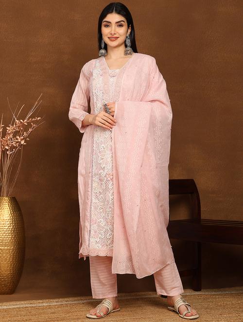 women embroidered kurta and pant with dupatta set - 22039789 - Very Small Image - 1