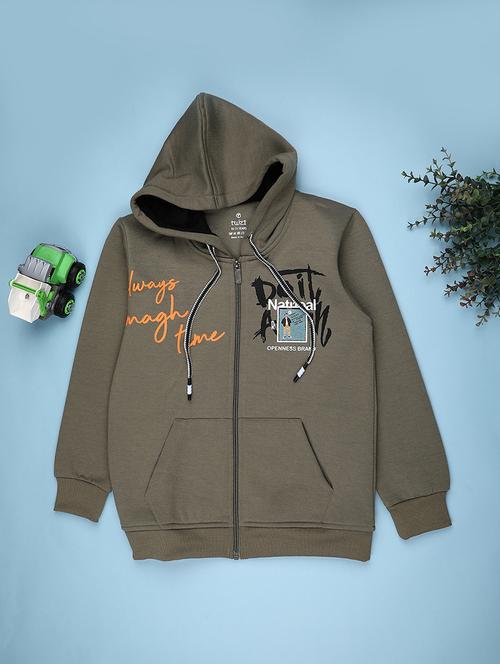 boys printed long sleeve hooded sweatshirt - 22040388 - Very Small Image - 1