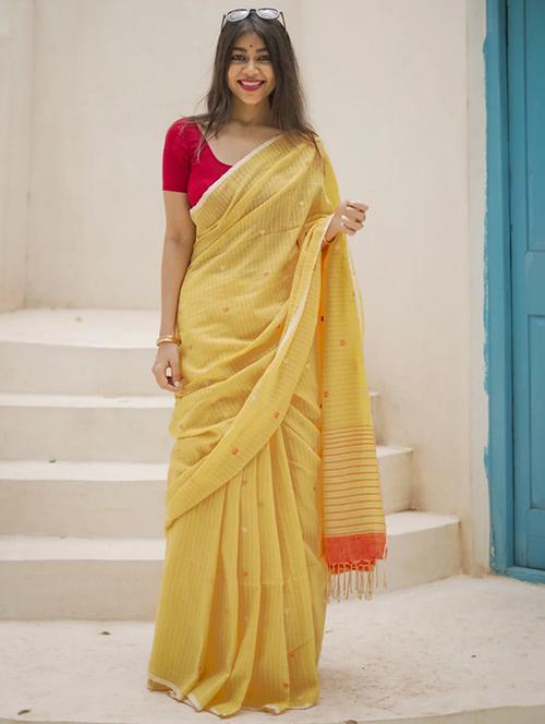 women self design handloom saree with blouse - 22041088 - Very Small Image - 1