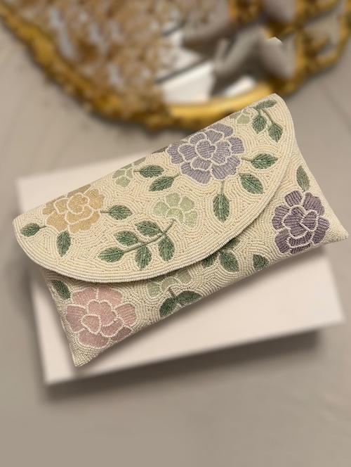 women embellished clutch with flap - 22041133 - Very Small Image - 1