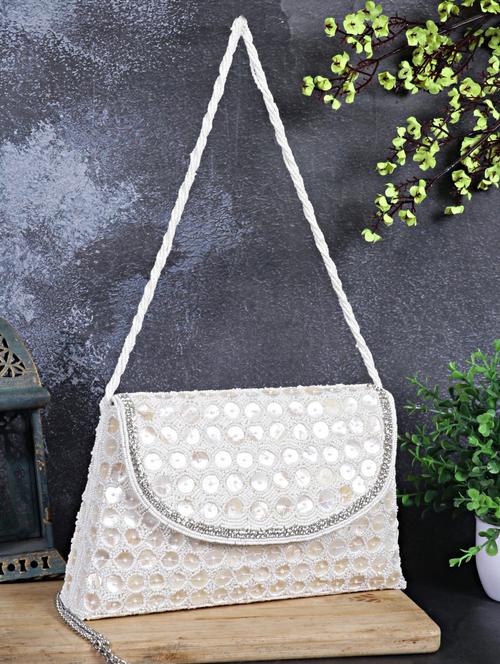 women embellished clutch with flap - 22041134 - Very Small Image - 1