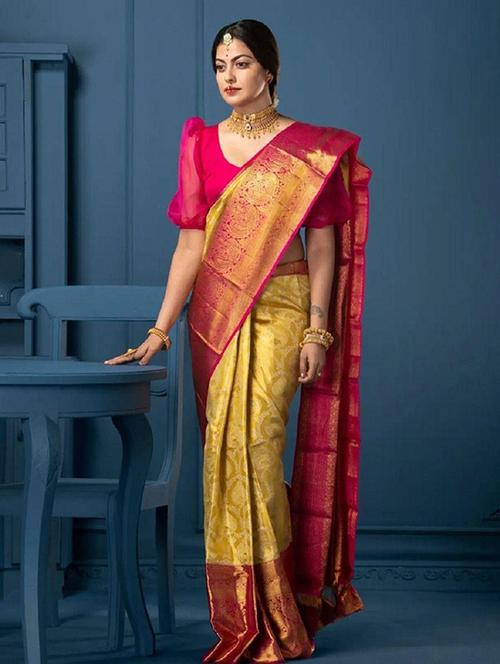 women self design banarasi saree with blouse - 22041596 - Very Small Image - 1