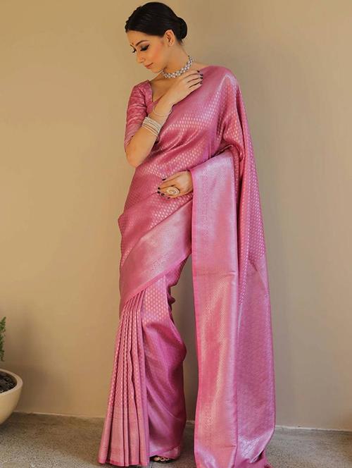 women self design banarasi saree with blouse - 22041605 - Very Small Image - 1