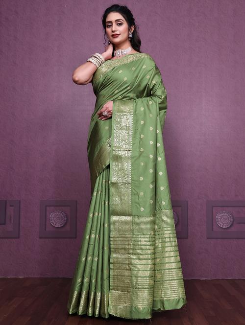 women self design banarasi saree with blouse - 22041821 - Very Small Image - 1