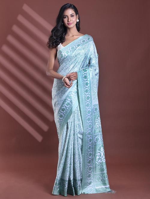 women printed casual wear saree with blouse - 22042807 - Very Small Image - 1