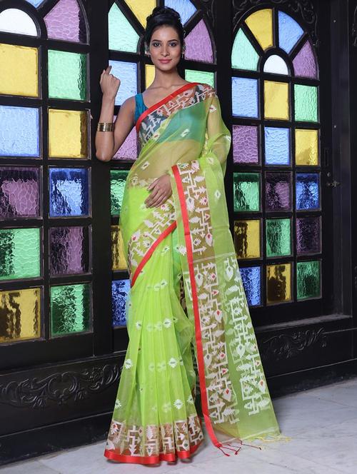women self design handloom saree with blouse - 22042912 - Very Small Image - 1