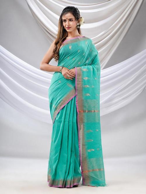 women self design handloom saree with blouse - 22043591 - Very Small Image - 1
