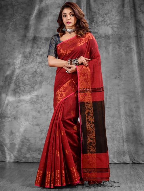 women self design handloom saree with blouse - 22043990 - Very Small Image - 1
