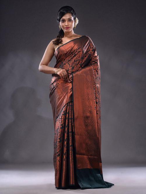 women self design banarasi saree with blouse - 22044078 - Very Small Image - 1