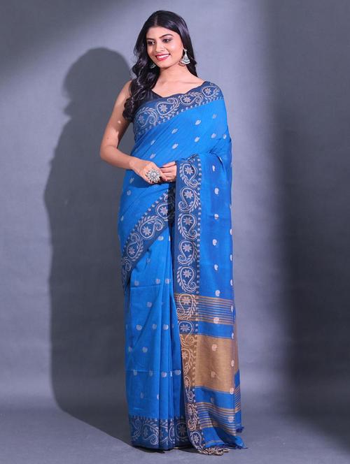 women self design chanderi saree with blouse - 22045661 - Very Small Image - 1