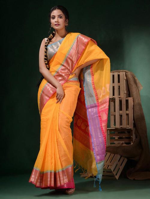 women self design bordered saree with blouse - 22045766 - Very Small Image - 1