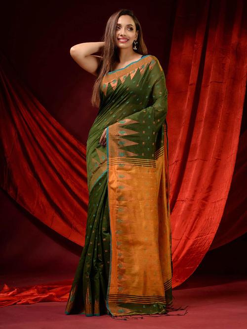 women self design handloom saree with blouse - 22046012 - Very Small Image - 1