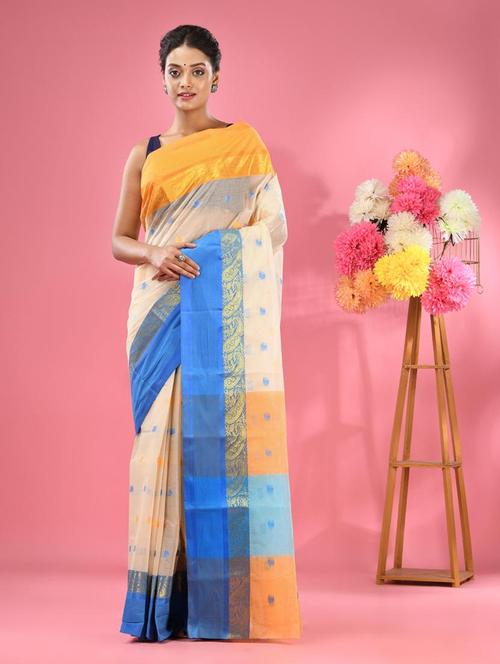 women self design tant saree - 22046359 - Very Small Image - 1