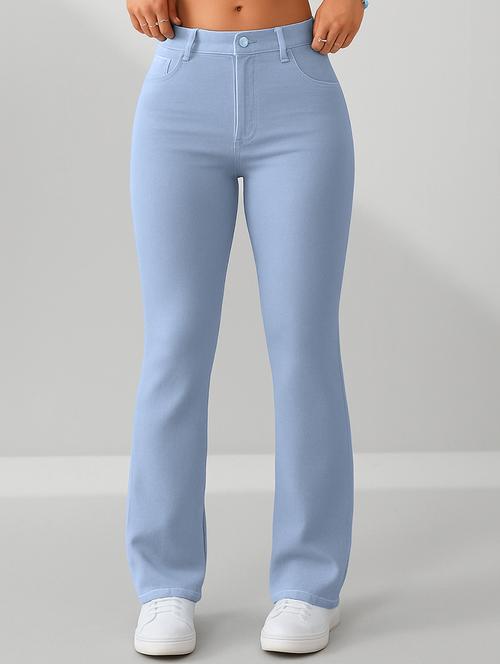 women solid high rise bootcut jeans   - 22048076 - Very Small Image - 1