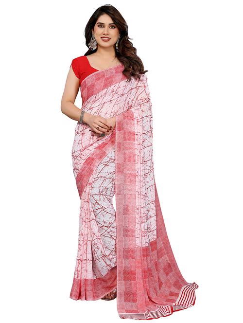 women printed casual wear saree with blouse - 22048427 - Very Small Image - 1