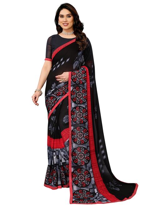 women printed casual wear saree with blouse - 22048503 - Very Small Image - 1