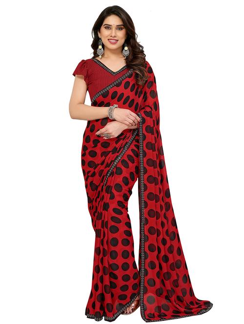 women printed casual wear saree with blouse - 22048530 - Very Small Image - 1