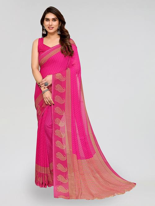 women printed casual wear saree with blouse - 22048971 - Very Small Image - 1