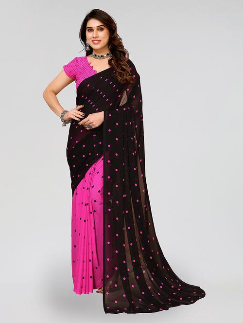 women printed casual wear saree with blouse - 22048976 - Very Small Image - 1