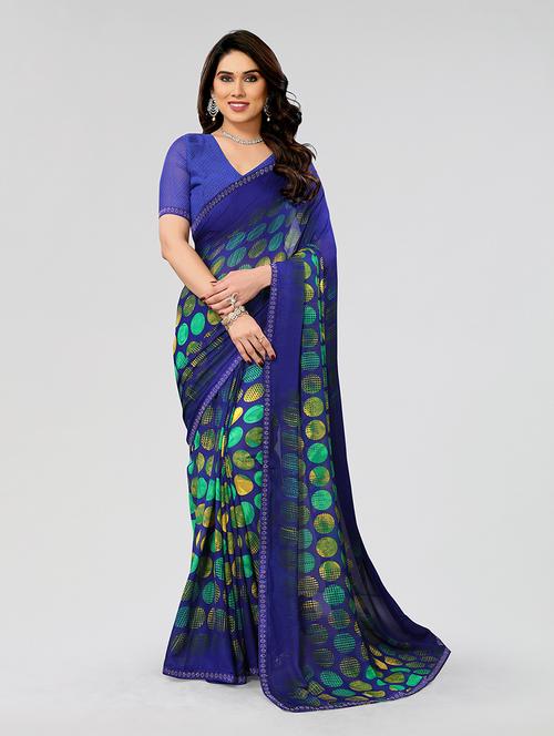 women printed casual wear saree with blouse - 22049213 - Very Small Image - 1