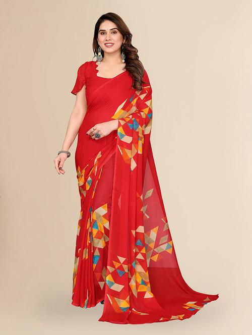 women printed casual wear saree with blouse - 22049413 - Very Small Image - 1