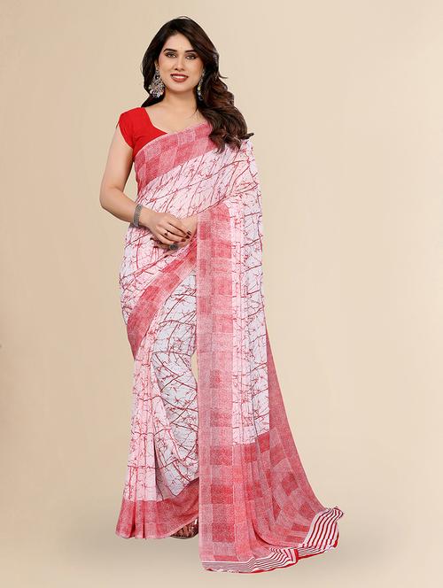 women printed casual wear saree with blouse - 22049483 - Very Small Image - 1