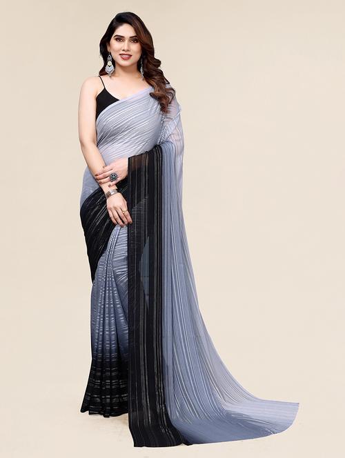 women ombre printed saree with blouse - 22050043 - Very Small Image - 1