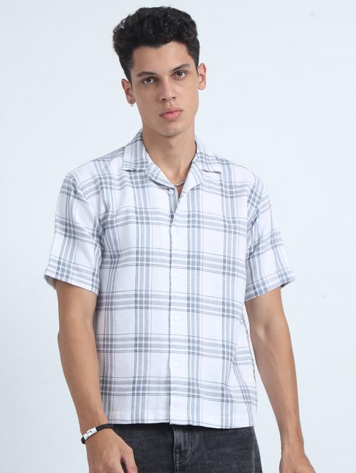 men checkered short sleeve regular fit shirt - 22052224 - Very Small Image - 1