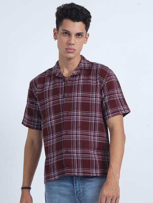 men checkered short sleeve regular fit shirt - 22052225 - Very Small Image - 1