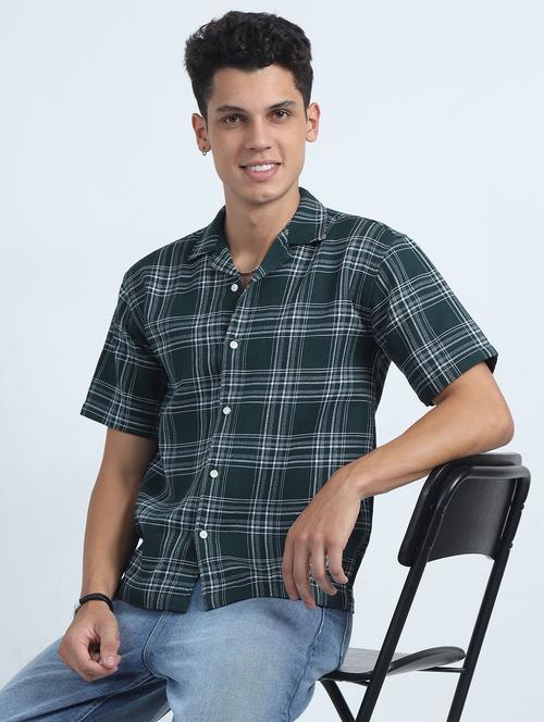 men checkered short sleeve regular fit shirt - 22052227 - Very Small Image - 1