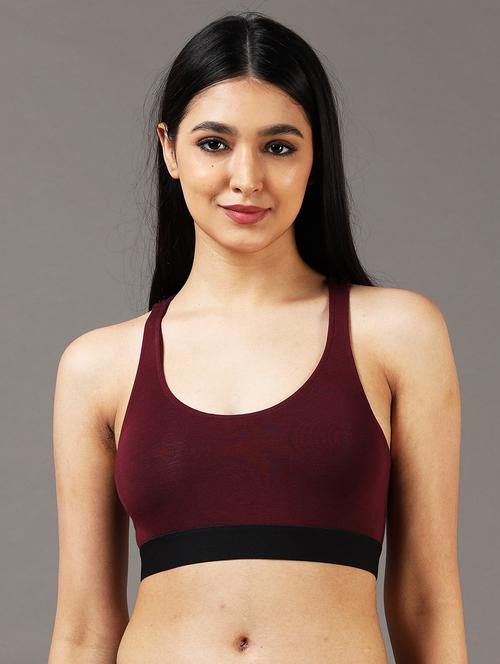 women non padded racerback sports bra - 22052669 - Very Small Image - 1