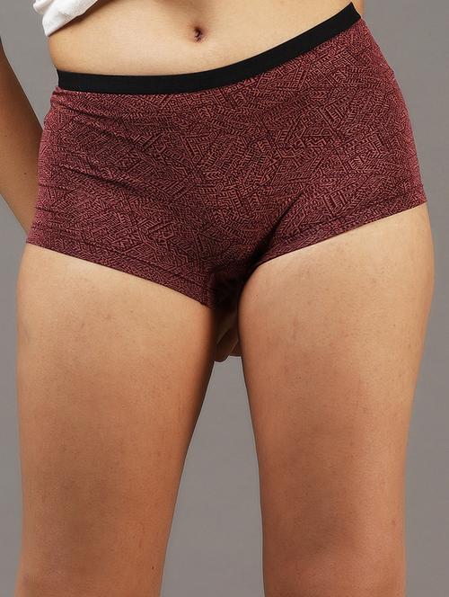 women printed mid rise boy shorts - 22052877 - Very Small Image - 1