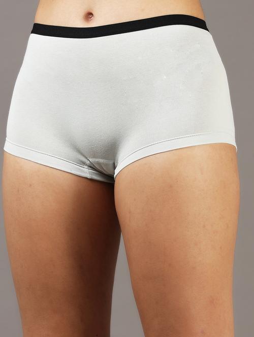 women solid mid rise boy shorts - 22052880 - Very Small Image - 1